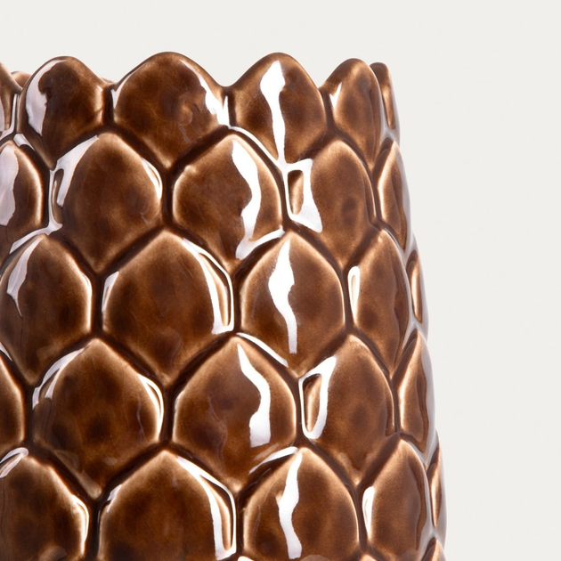 Ваза Homla PINECONE керамічна шишка коричнева 28 x 13.5 см (5906496752629) - зображення 3