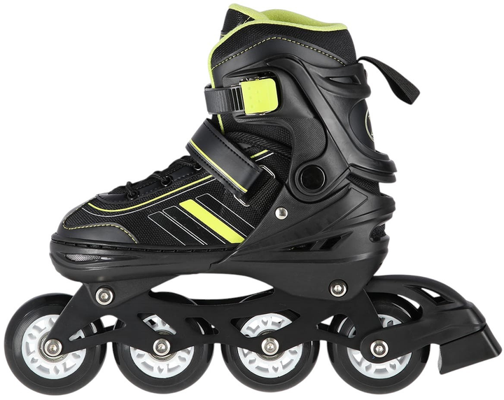 Łyżworolki Nils Extreme NH18191 2 w 1 rozmiar M Czarno-limonowe (5907695591392) - obraz 3
