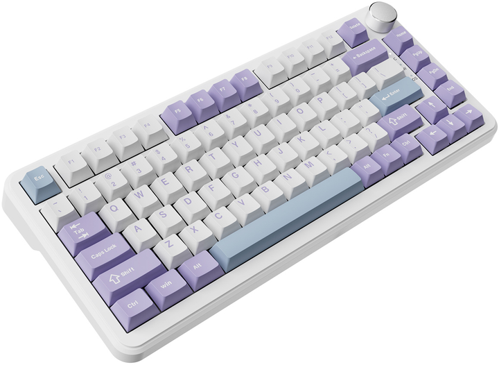 Klawiatura przewodowa Ajazz AK820 Max Magnetic switch USB Biały/Fioletowy (AK820MAX-WM-PWB) - obraz 8