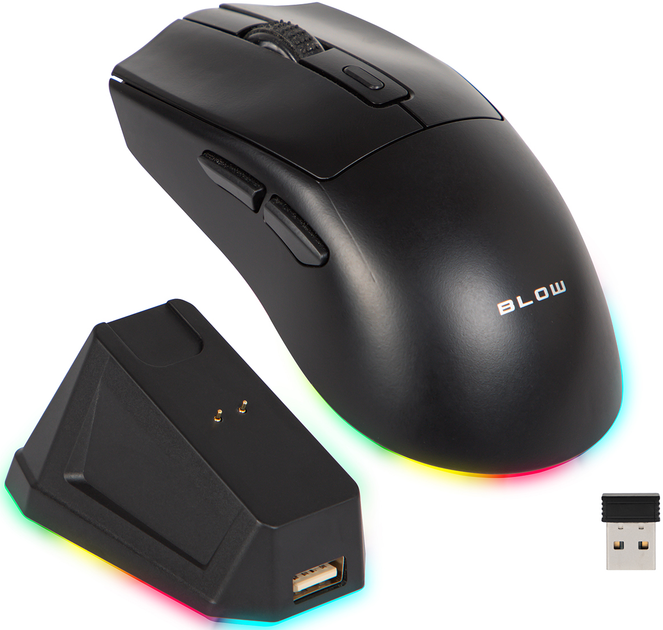 Mysz Blow Adrenaline Omega Wireless/Bluetooth/USB Black (5900804147725) - obraz 1
