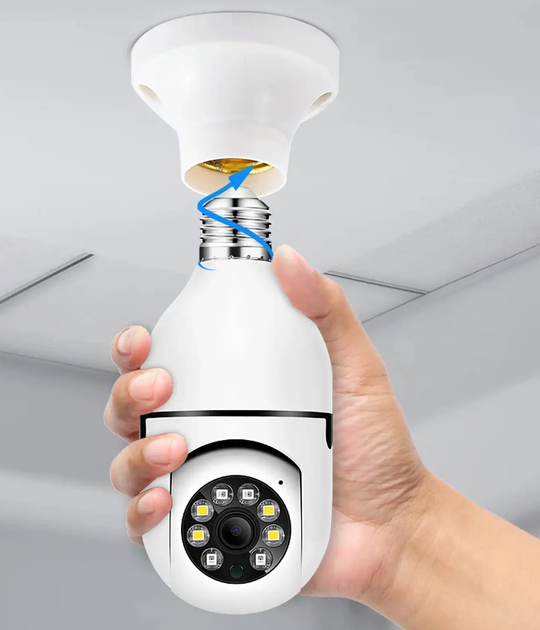 Бездротова WIFI камера відеоспостереження в патрон 2MP, з датчиком руху Smart Camera (L) - Фото 4 Бездротова WIFI камера відеоспостереження в патрон 2MP, з датчиком руху Smart Camera (L) - зображення 4