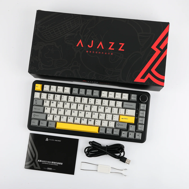 Klawiatura przewodowa Ajazz AK820 Max Magnetic switch USB Czarny/Szary (AK820MAX-WM-BGY) - obraz 8