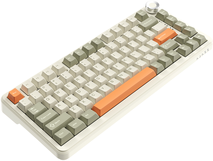 Klawiatura bezprzewodowa Ajazz AK820 Max Flying Fish switch USB/Bluetooth Szary/Beżowy (AK820MAX-FF-R) - obraz 4