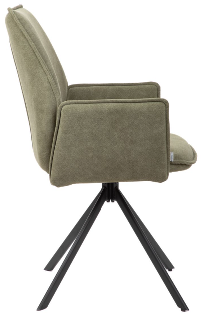 Krzesło do kuchni i salonu HOMLA  871738 LUGRO obrotowe 54 x 60 x 91 cm Zielone (5904183871738) - obraz 3
