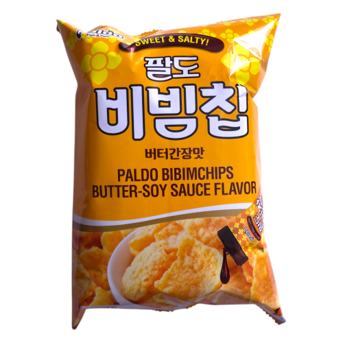 Чипсы кукурудзяні Paldo Bibimchips Butter Soy Sause Flavor 80 г - Фото 1 Чипсы кукурудзяні Paldo Bibimchips Butter Soy Sause Flavor 80 г - зображення 1
