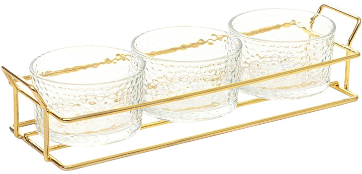 Набір мисок Homla Serene прозорі на підставці 3 шт 31 x 10 см (5904183849980) - зображення 1