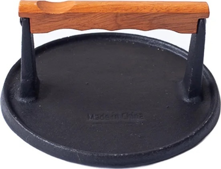 Praska do burgerów Texas Club żeliwna 18 cm (4779039716638) - obraz 1