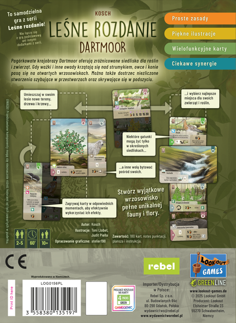 Gra planszowa Rebel Leśne rozdanie: Dartmoor (edycja polska) (3558380135197) - obraz 4
