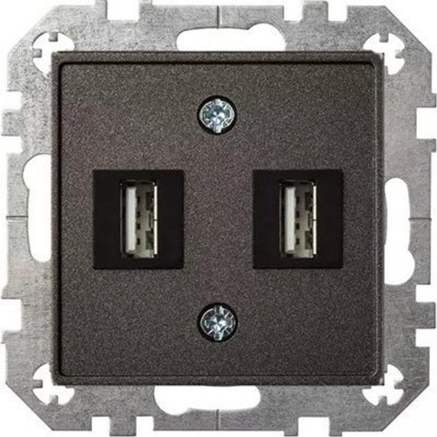Розетка Liregus USB Charger Black (IUK-2-01_E/J) - зображення 2