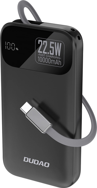 Powerbank Dudao K31 10000 mAh 22.5W Black (6977196682362) - obraz 1