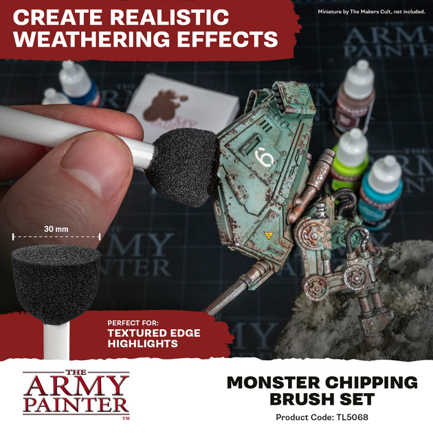 Zestaw pędzli The Army Painter Monster Chipping Brush Set 2 szt (5713799506800) - obraz 2