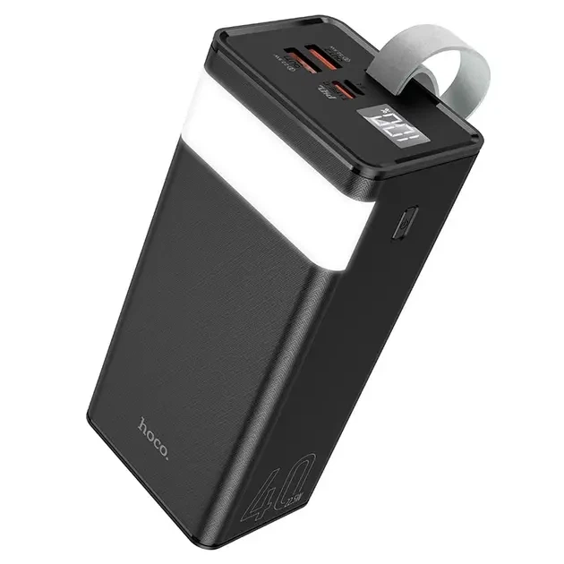 Power bank Hoco J86 40000mAh PD20W QC3.0 LCD Lamp Black - Фото 2 Power bank Hoco J86 40000mAh PD20W QC3.0 LCD Lamp Black - изображение 2