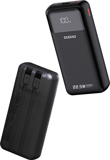 УМБ Dudao K15Pro 20000 mAh 22.5W Black (6977196682430) - зображення 2
