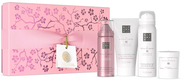 Zestaw Rituals The Ritual Of Sakura Gift Set S Krem do ciala 70 ml + Peeling do ciala 70 ml + Zel pod prysznic 50 ml + Swieca zapachowa 25 g (87191341 (955555912957980) - Outlet - obraz 1