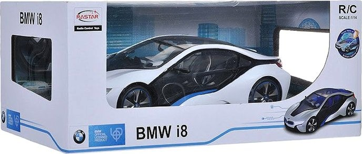 Машинка Rastar BMW i8 на радіокеруванні 1:14 White (6930751307681) (955555912692827) - Уцінка - зображення 1