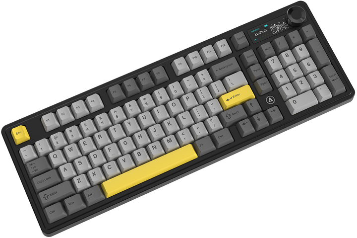 Klawiatura bezprzewodowa Ajazz AK980 Gift Switch V2 USB/Bluetooth Czarny/Szary (AK980-GV2-BGY) - obraz 3
