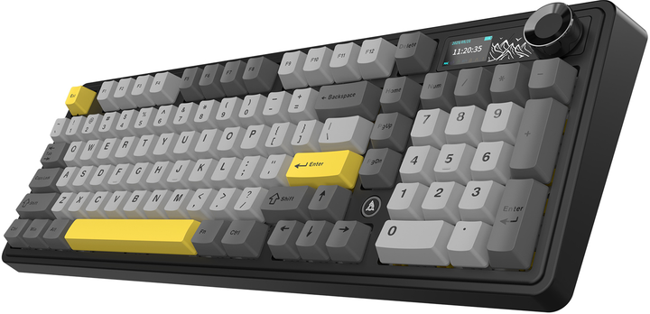 Klawiatura bezprzewodowa Ajazz AK980 Gift Switch V2 USB/Bluetooth Czarny/Szary (AK980-GV2-BGY) - obraz 6