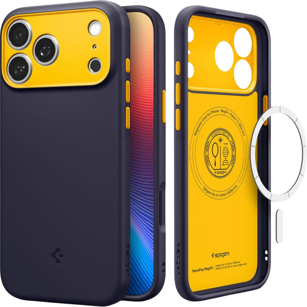 Панель Spigen Nano Pop MagSafe Сase для Apple iPhone 17 Pro Navy Blue (8800283314588) - зображення 1