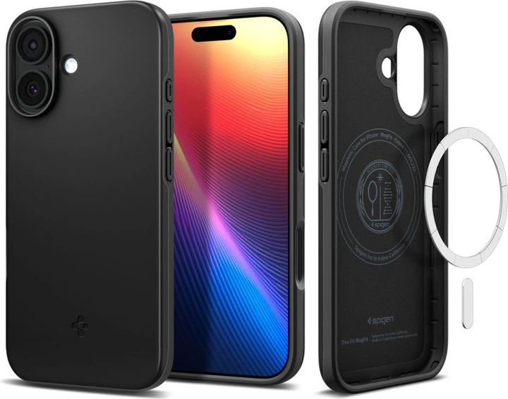 Etui plecki Spigen Thin Fit MagSafe Case do Apple iPhone 17 Black (8800283315059) - obraz 3