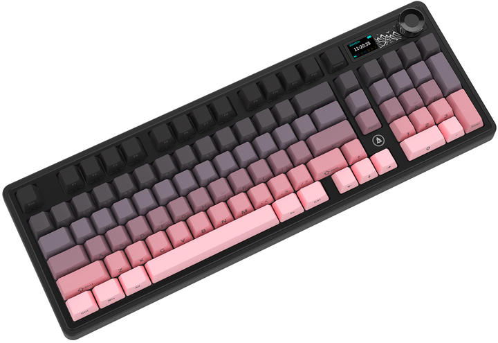 Klawiatura bezprzewodowa Ajazz AK980 Gift Switch V2 USB/Bluetooth Czarny/Różowy (AK980-GV2-GP) - obraz 4