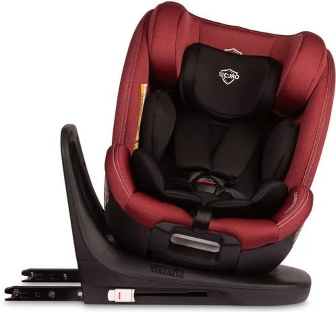 Fotelik samochodowy Caretero Securo I-Size Isofix od 40 cm do 150 cm Burgundy TERO-18555 (5903076320476) - obraz 7