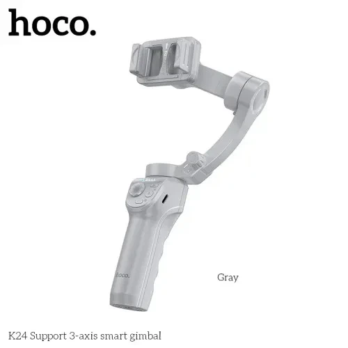 Стедікам-трипод HOCO K24 Support 3-axis smart gimbal Gray - Фото 1 Стедікам-трипод HOCO K24 Support 3-axis smart gimbal Gray - зображення 1