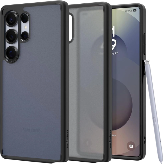 Etui plecki Spigen Ultra Hybrid Case do Samsung Galaxy S25 Ultra Black (8809971237932) - obraz 1