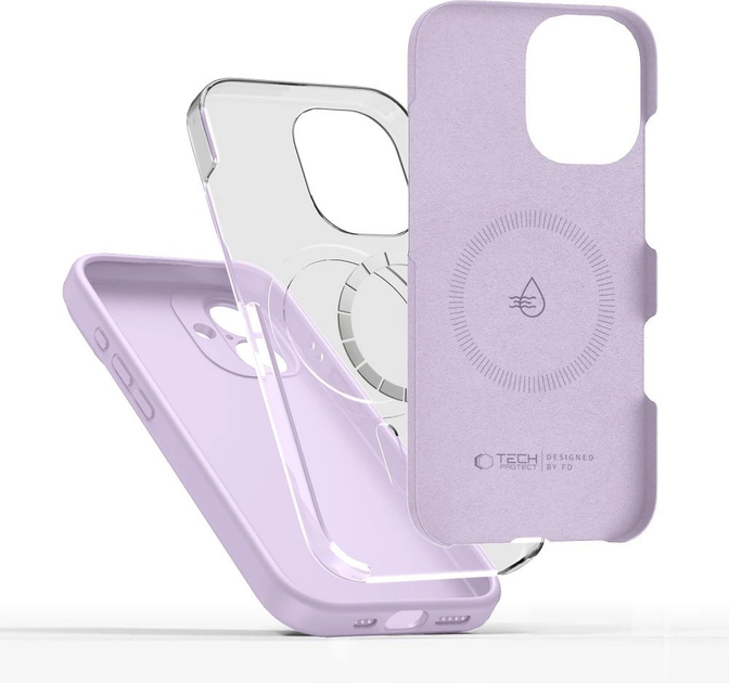 Etui plecki Tech-Protect Silicone MagSafe Case do Apple iPhone 17 Purple (5906302330171) - obraz 2