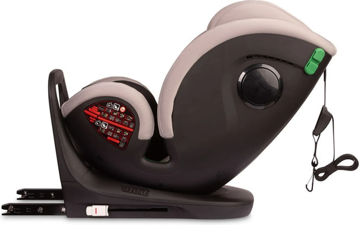 Fotelik samochodowy Caretero Securo I-Size Isofix od 40 cm do 150 cm Jasnoszary TERO-18554 (5903076320469) - obraz 8