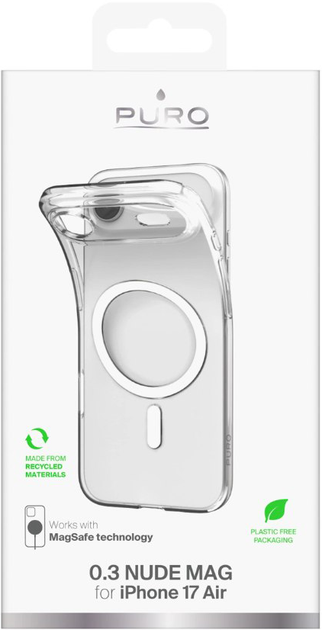 Панель Puro 0.3 MAG Ultra-Slim для iPhone Air  Transparent (8018417531521) - зображення 2