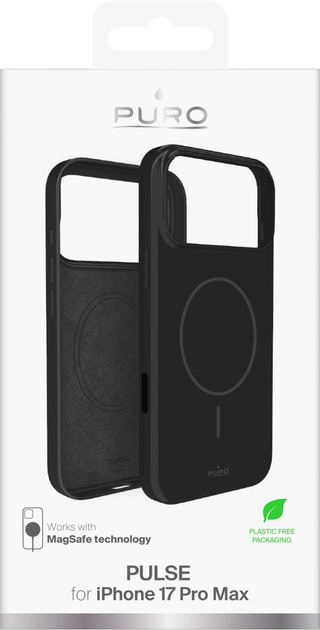 Etui plecki Puro Pulse do Apple iPhone 17 Pro Max Black (8018417528118) - obraz 2
