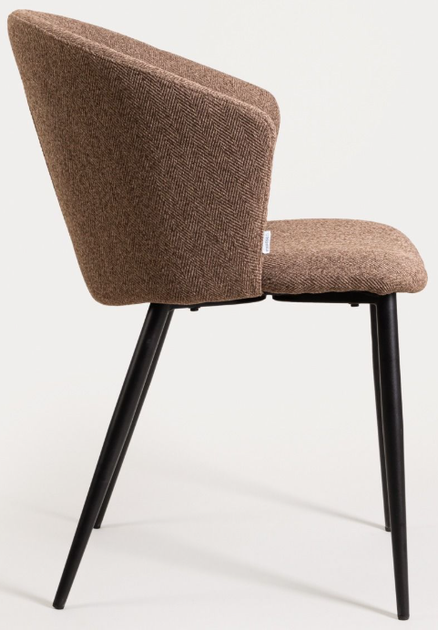 Krzesło do kuchni i salonu HOMLA 738067 LUJO 56.5 x 59 x 81 cm Brązowe (5906496738067) - obraz 3