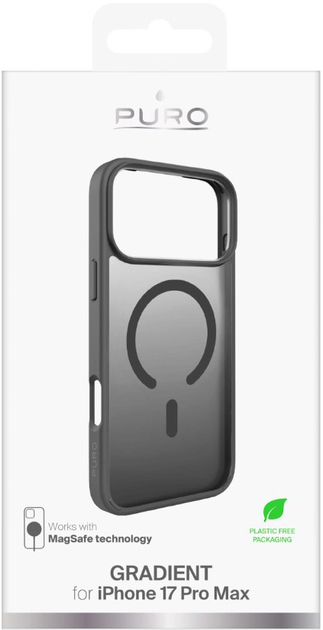 Панель Puro Gradient MagSafe для iPhone 17 Pro Max Grey\Transparent (8018417527166) - зображення 2