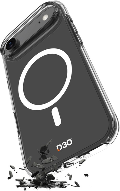 Панель Puro Impact Clear D3O MagSafe для iPhone Air Transparent (8018417525605) - зображення 1