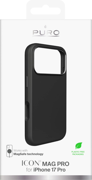 Etui plecki Puro Icon Mag Pro do Apple iPhone 17 Pro Black (8018417525698) - obraz 2