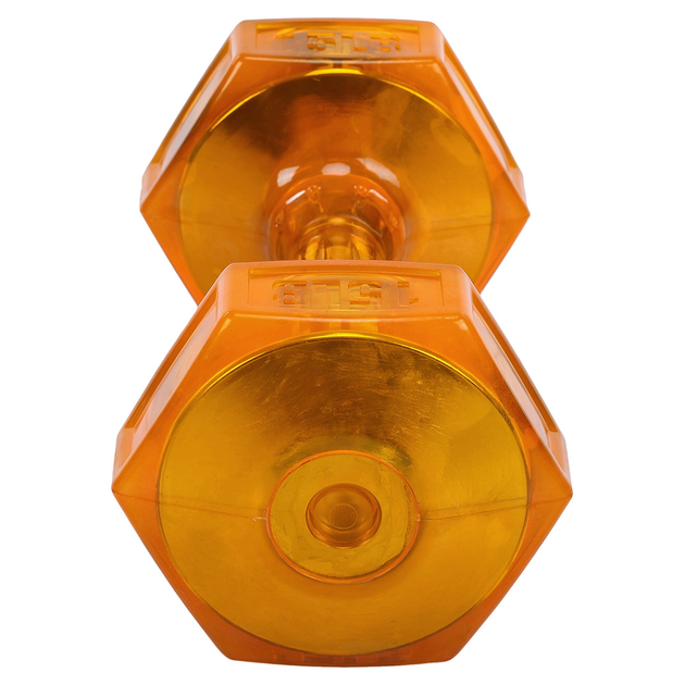 Гантель для фітнесу з покриттям TPU Zelart Jelly Urethane Coated Dumbbells TA-2946-15LB 1шт 6,8кг оранжевий - Фото 3 Гантель для фітнесу з покриттям TPU Zelart Jelly Urethane Coated Dumbbells TA-2946-15LB 1шт 6,8кг оранжевий - зображення 3