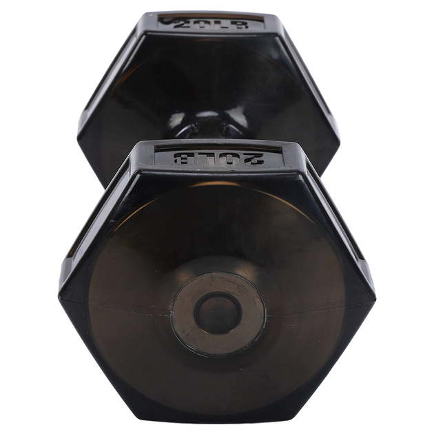 Гантель для фітнесу з покриттям TPU Zelart Jelly Urethane Coated Dumbbells TA-2946-20LB 1шт 9кг чорний - зображення 3