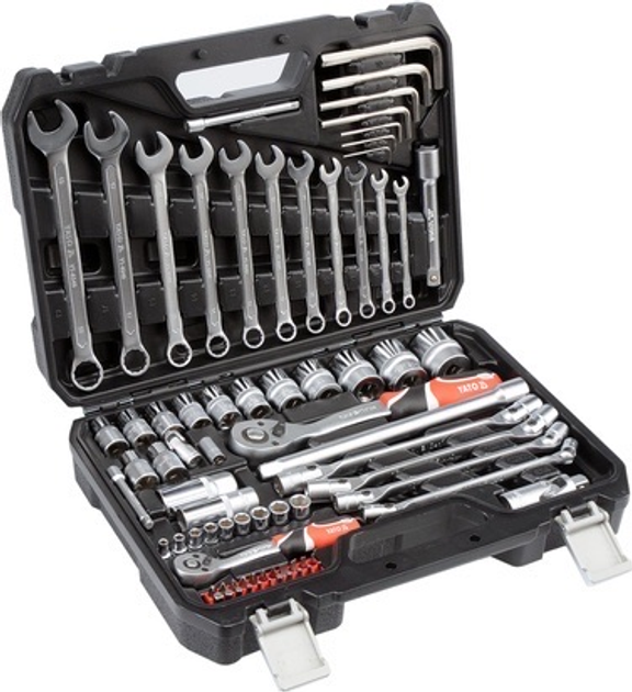 Zestaw narzędzi YATO 1/4'', 1/2'' 77 elementów (YT-38781) - obraz 2