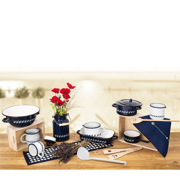Миска Orion Enamel MODROBILA 26 см 2.5 л (8592381166762) - зображення 4