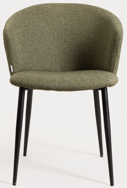 Krzesło do kuchni i salonu HOMLA 738074 LUJO 56.5 x 59 x 81 cm Zielone (5906496738074) - obraz 2