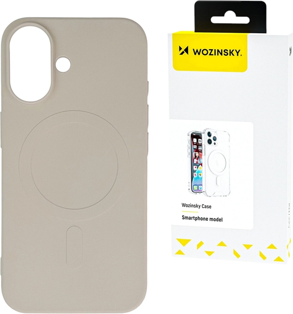 Etui Wozinsky Liquid Silicone Case MagSafe do Samsung Galaxy S25+ Beige (5907769369964) - obraz 2