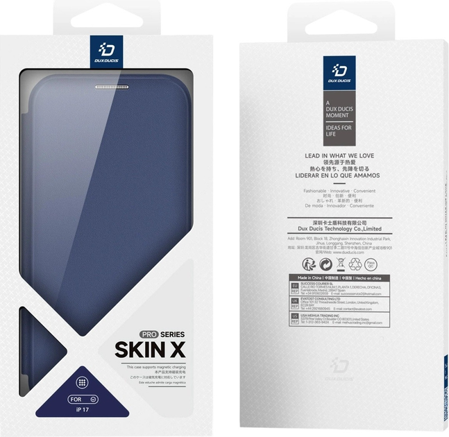 Чохол-книжка Dux Ducis Skin X Pro MagSafe для Apple iPhone 17 Air Blue (6971824153705) - зображення 3