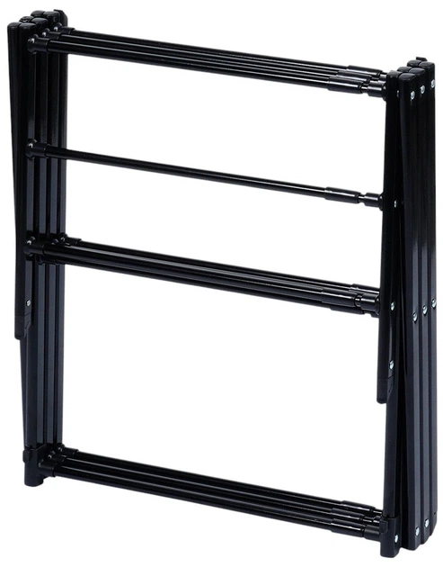 Suszarka na pranie Vilde pionowa rozsuwana z metalu czarna 94 cm (5904316472177) - obraz 4