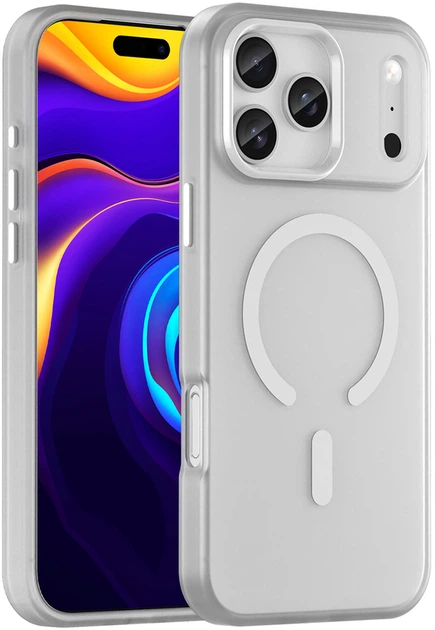 Etui Hurtel Magnetic Abrasive do Apple iPhone 17 Pro Biały (5907769379741) - obraz 3