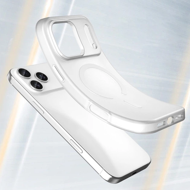 Etui Hurtel Magnetic Abrasive do Apple iPhone 17 Pro Biały (5907769379741) - obraz 5