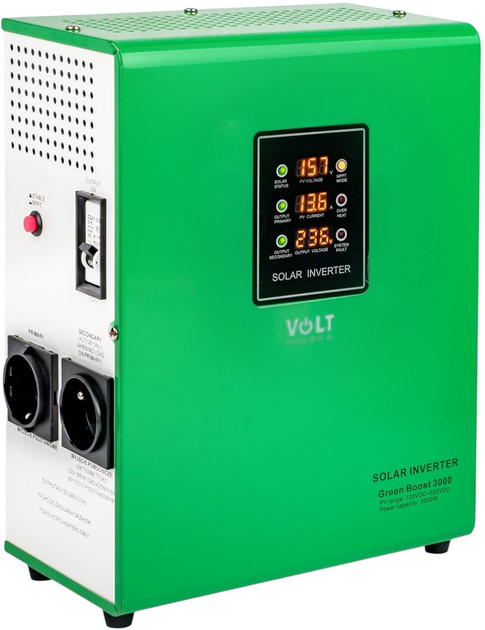 Сонячний інвертор для нагрівання води Volt Polska Green Boost mppt 3000 120 - 350 VDC (5904100451487) - зображення 2