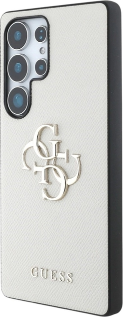 Панель Guess Grained Big 4G Logo Small Classic Logo для Samsung Galaxy S25 Ultra Beige (3666339449162) - зображення 2