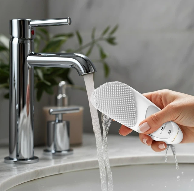 Szczoteczka do twarzy Lumineo Sonic perłowa + żel do wszystkich rodzajów skóry (5904726872734) - obraz 11