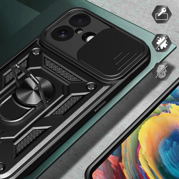 Панель Hurtel Hybrid Armor Camshield для Apple iPhone 17 Black (5907769379376) - зображення 3