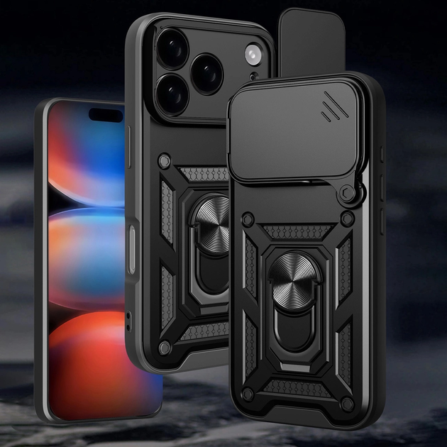 Панель Hurtel Hybrid Armor Camshield для Apple iPhone 17 Pro Black (5907769379390) - зображення 6